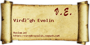 Virágh Evelin névjegykártya